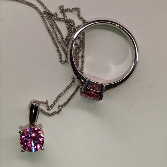 Lab Grown Pink Diamond Set - Picture 2 of 10